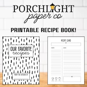Printable Recipe Binder Kit, Fillable Recipe Pages, Kitchen Resource Sheets, Recipe Organizer, 8.5x11 Printable, Food Planner Journal