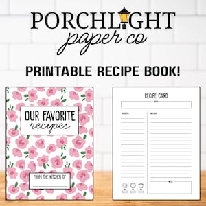 Printable Recipe Binder Kit, Fillable Recipe Pages, Kitchen Resource Sheets, Recipe Organizer, 8.5x11 Printable, Food Planner Journal