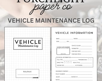 Dziennik konserwacji samochodu do druku: Auto Service Tracker (pobierz plik PDF)