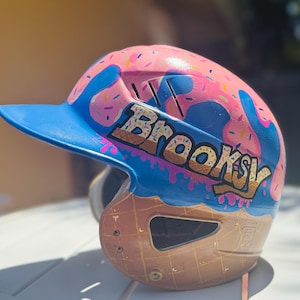 Custom Hand Painted baseball batting helmets