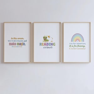 Reading Corner Sign , Reading Nook, Cute Classroom Decor, Playroom Wall Decor, Classroom Posters, Kids Read Wall Art