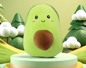 Peluche de aguacate de 25 cm: almohada ultrasuave y elástica en 4 direcciones