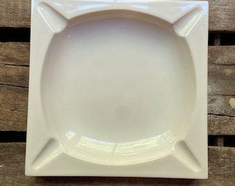 Big White Vintage Hyalyn Ashtray