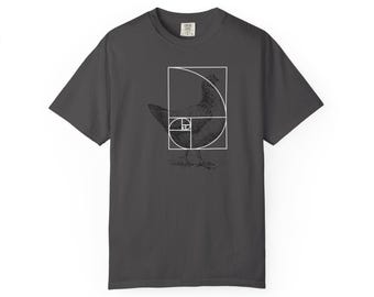 Golden Spiral Chicken Shirt Sacred Geometry Graphic Tee Mathematical Art Comfort Colors