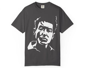 Folk Legend Portrait Shirt Comfort Colors Unisex Graphic Tee | Bob Dylan
