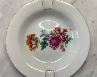 Vintage Floral Ashtray - Japan