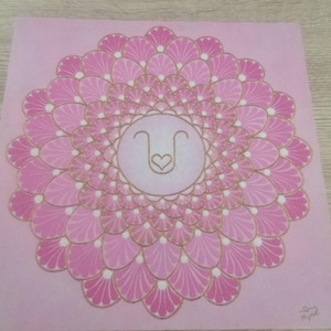 Mandala "Unconditional Love" - Crystal from Reality ELEXIER - Art print on photo board or acrylic glass 20 x 20 cm - Energy image