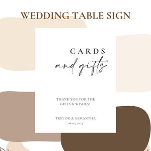 Modèle de plaque pour cadeaux/cartes de mariage - CALI