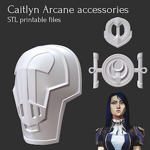 Arcane Caitlyn cosplay accessories STL printable files