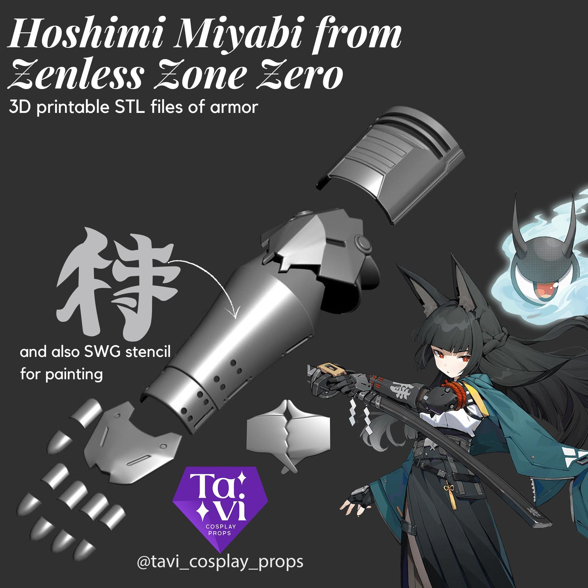 Hoshimi Miyabi From Zenless Zone Zero 3D Printable STL Files of