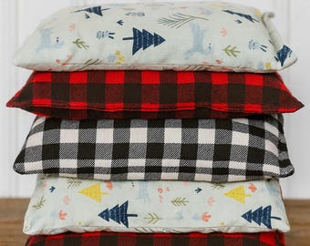 Lavender Hot Cold Rice Bag 8x5 | Microwavable Heat Pack | Freezer Cold Pack | Stocking Stuffer | Headache Relief | Cozy Comfort Gift