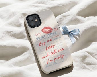 Book Lover iPhone Case | Vintage Guest Check Design, MagSafe Compatible