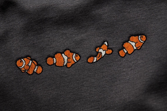 Embroidered Clownfish Crewneck | Aquarium Lover Gift