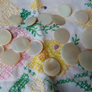 Sixteen Mother of Pearl Shank Buttons