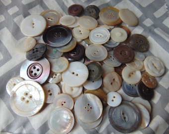 Five Ounce Lot of Mother of Pearl Buttons