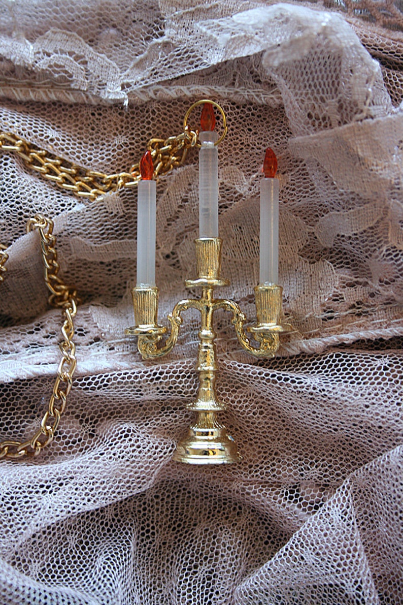 Castle Candle Necklace Etsy