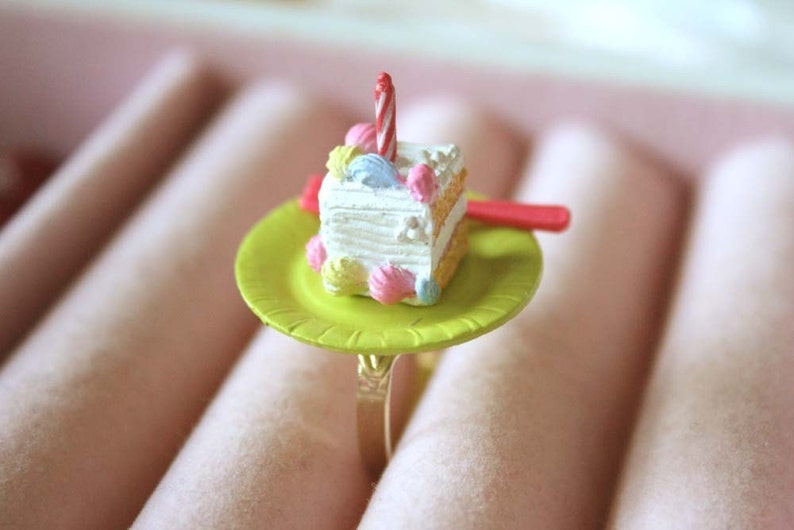 Birthday Cake Ring Etsy