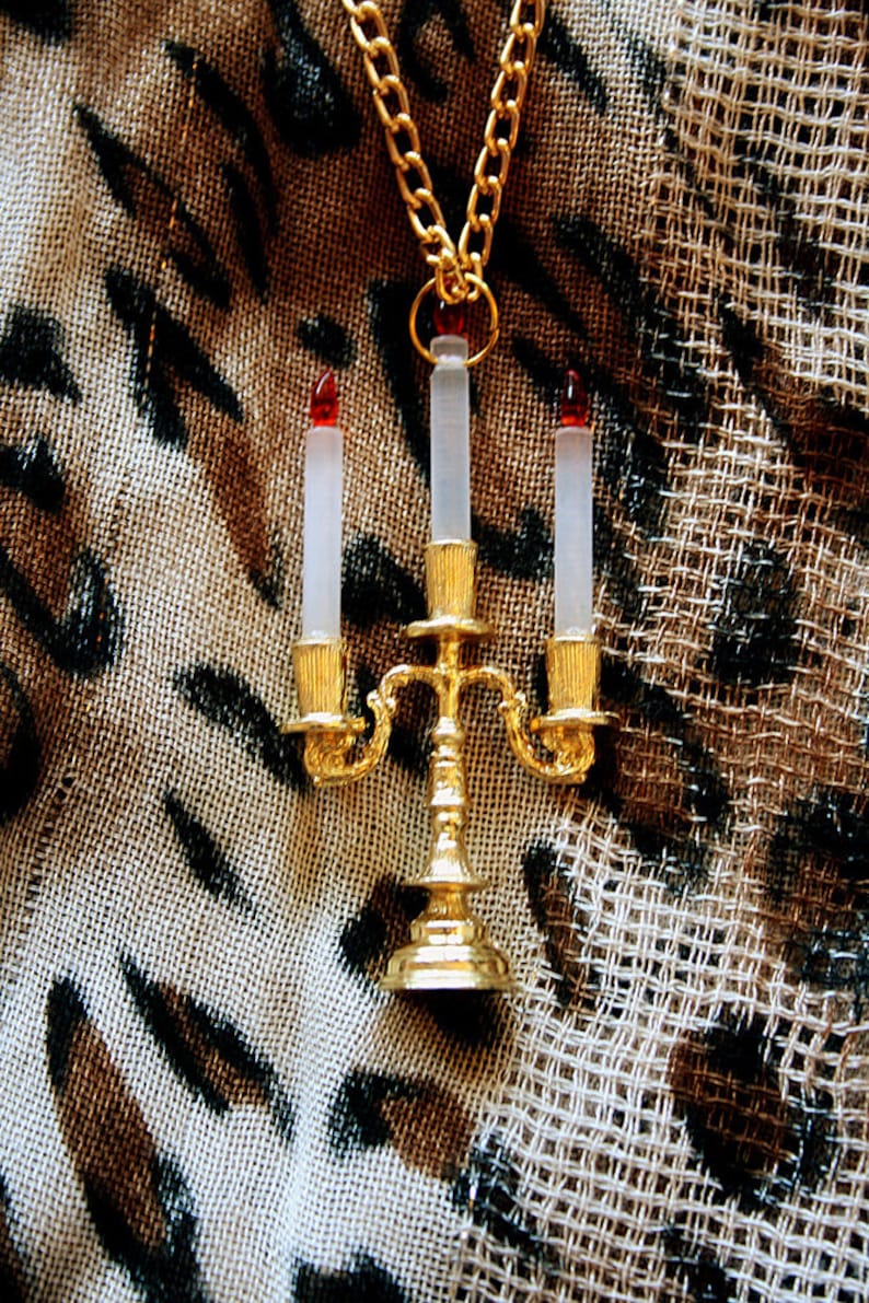 Castle Candle Necklace Etsy