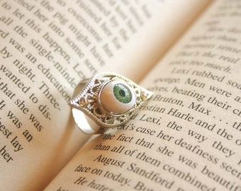 Green Evil Eye ring