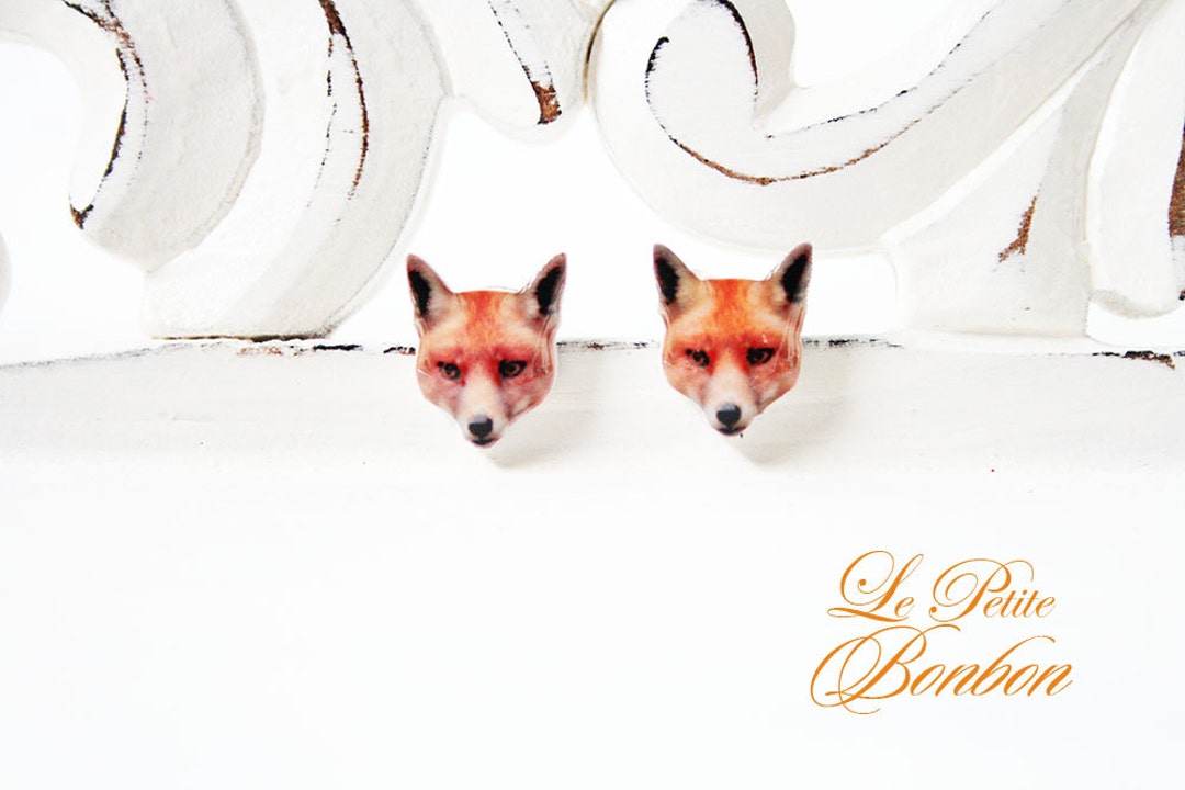 Fox Animal Face Selfie App Earrings - Etsy Fox Animal Face Selfie App Earrings - Etsy