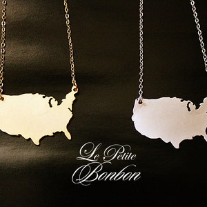 USA America states country map necklace image 1