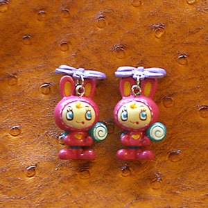 Harajuku bunny with lollipop earrings