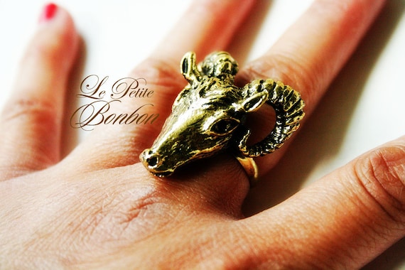 Capricorn Zodiac ring | Etsy