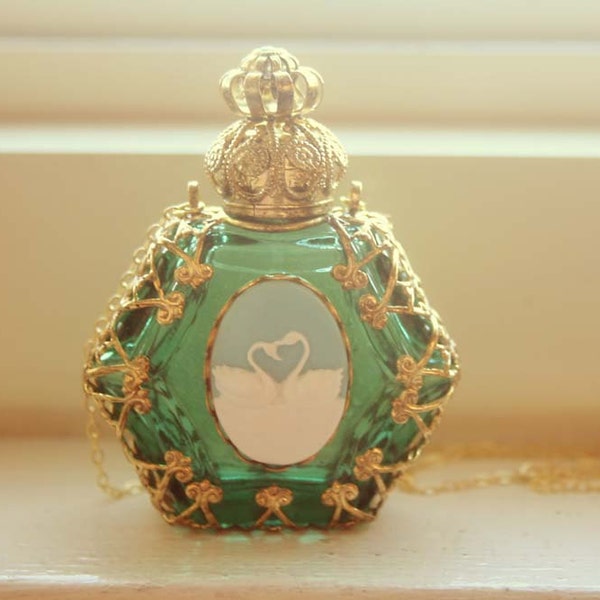 Swan Perfume Bottle necklace