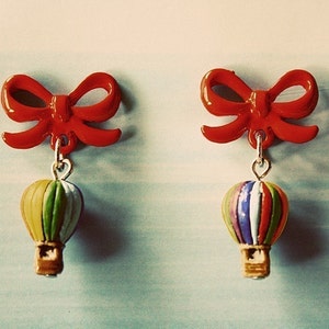 Pendientes de globos aerostáticos rainbow
