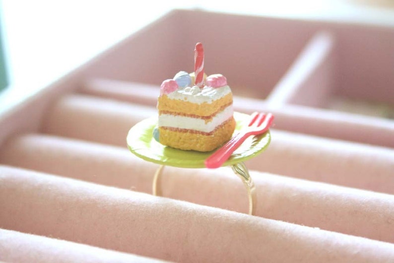 Birthday Cake Ring Etsy