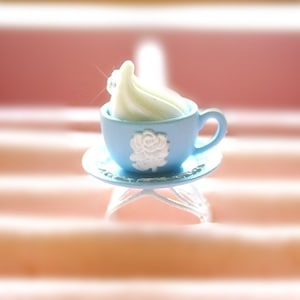 Alice in Wonderland teacup with whipped cream ring (((shabby chic style)))