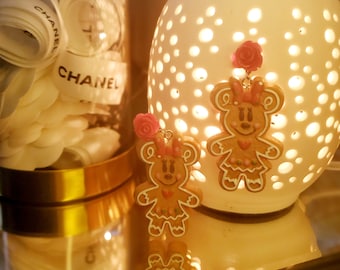 Gingerbread mouse earring