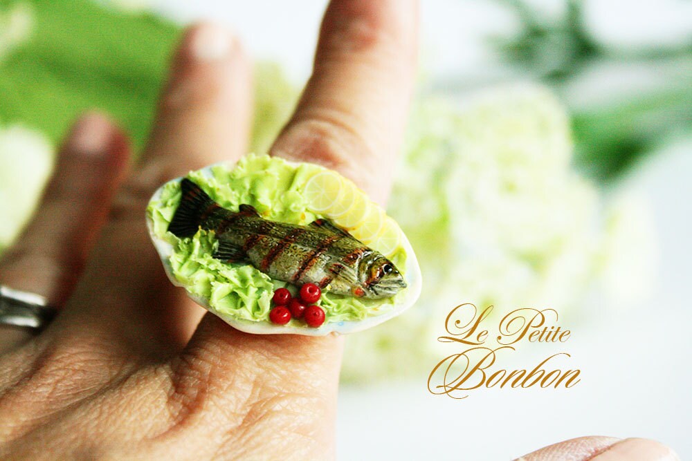 Grilled Fish Ring. - Etsy