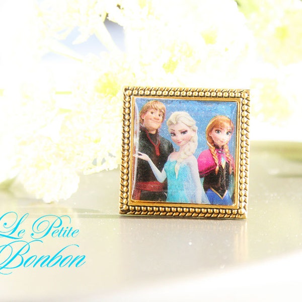 Elsa, Anna, and Kristoff Frozen sisters necklace