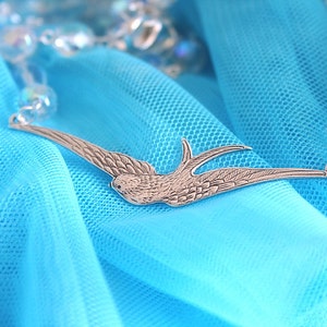 Spread your wings and fly high dream bird necklace