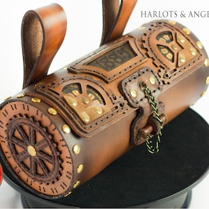 Modèle de sac en cuir, téléchargement PDF Style Steampunk avec tutoriel vidéo