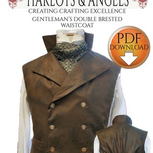 Sewing Pattern XL for Steampunk Vest, Digital Download sizes Below