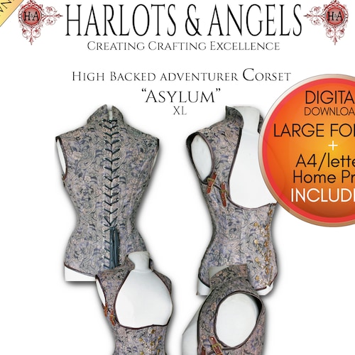 Patterns Custom Men's Overbust Corset Pattern Kits & How To Craft