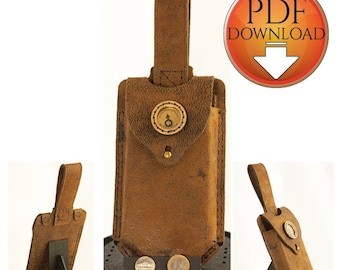 Phone Holder Pattern. Off Digital DOWNLOAD Pattern, Video tutorial for leather or fabrics