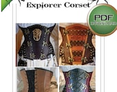 Corset Sewing Pattern in Medium For Steampunk Cosplay Outfits - Digital Download PDF