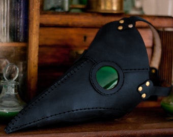 Plague Doctor Mask Pattern, PDF Digital Download,  Leatherwork, Leather Mask for Cosplay Steampunk and Larp