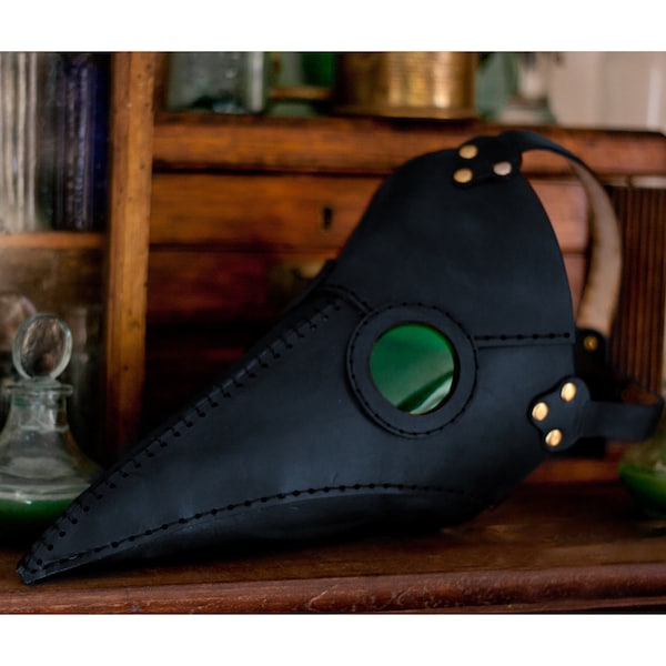 Plague Doctor Mask Pattern, PDF Digital Download,  Leatherwork, Leather Mask for Cosplay Steampunk and Larp