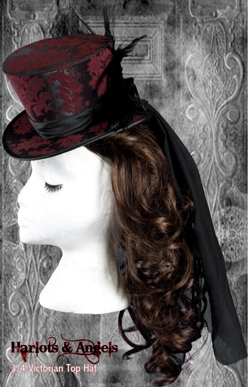 Hat Pattern, Steampunk Top Hat Sewing Pattern, Wedding Hat, Mad hatter Hat PDF Download, NOT Finished Hat image 6