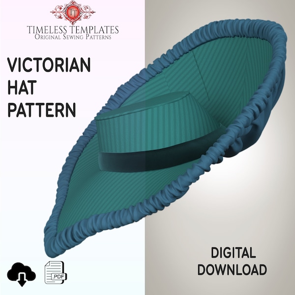 Hat Making Pattern, Victorian Steampunk Hat, Historical Costuming & Cosplay,  Millinery Race Day Pattern