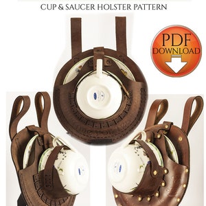 Steampunk Holster Pattern For DIY Leather or Fabric Sewing,  with Video Tutorial