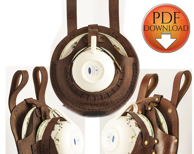 Teacup Holster Black Leather Etsy