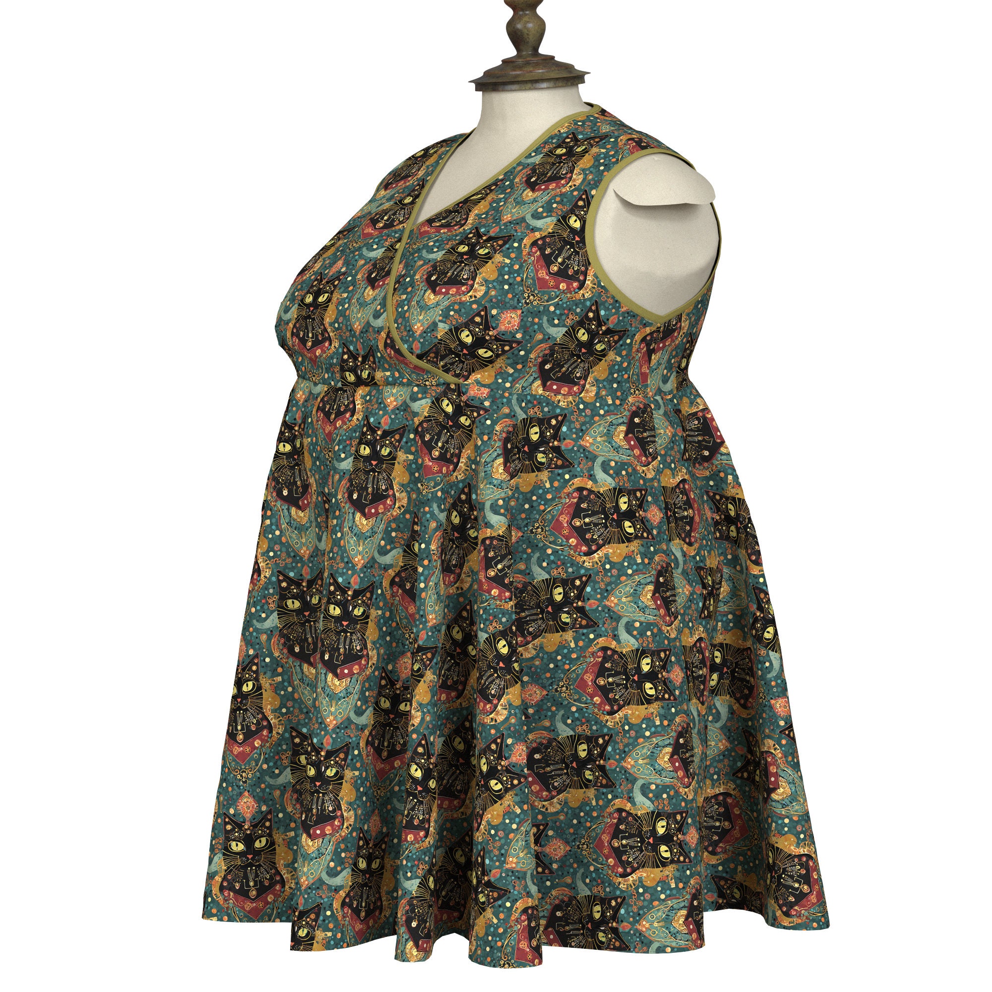 Plus Size Retro Pattern Vintage Curvy Sewing Pattern, 1950s Plus Size, Wrap Style Dress, Multi ...