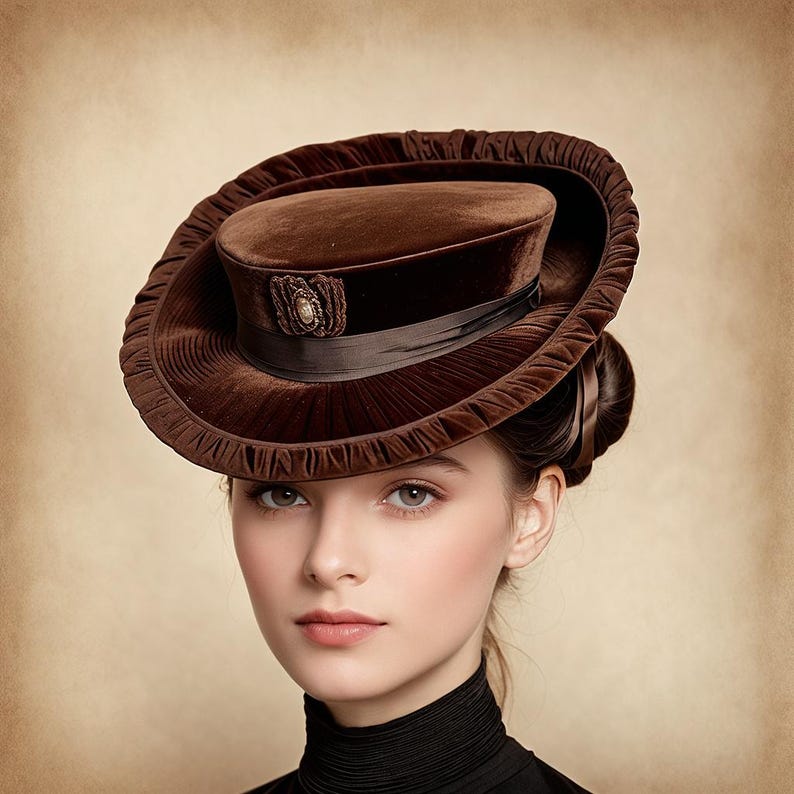 Hut Schnittmuster, Professioneller Hut, Kostüm Viktorianischer Stil für Steampunk, Gothic, Hochzeiten und Cosplay, Pdf Digital Download Schnittmuster Bild 1