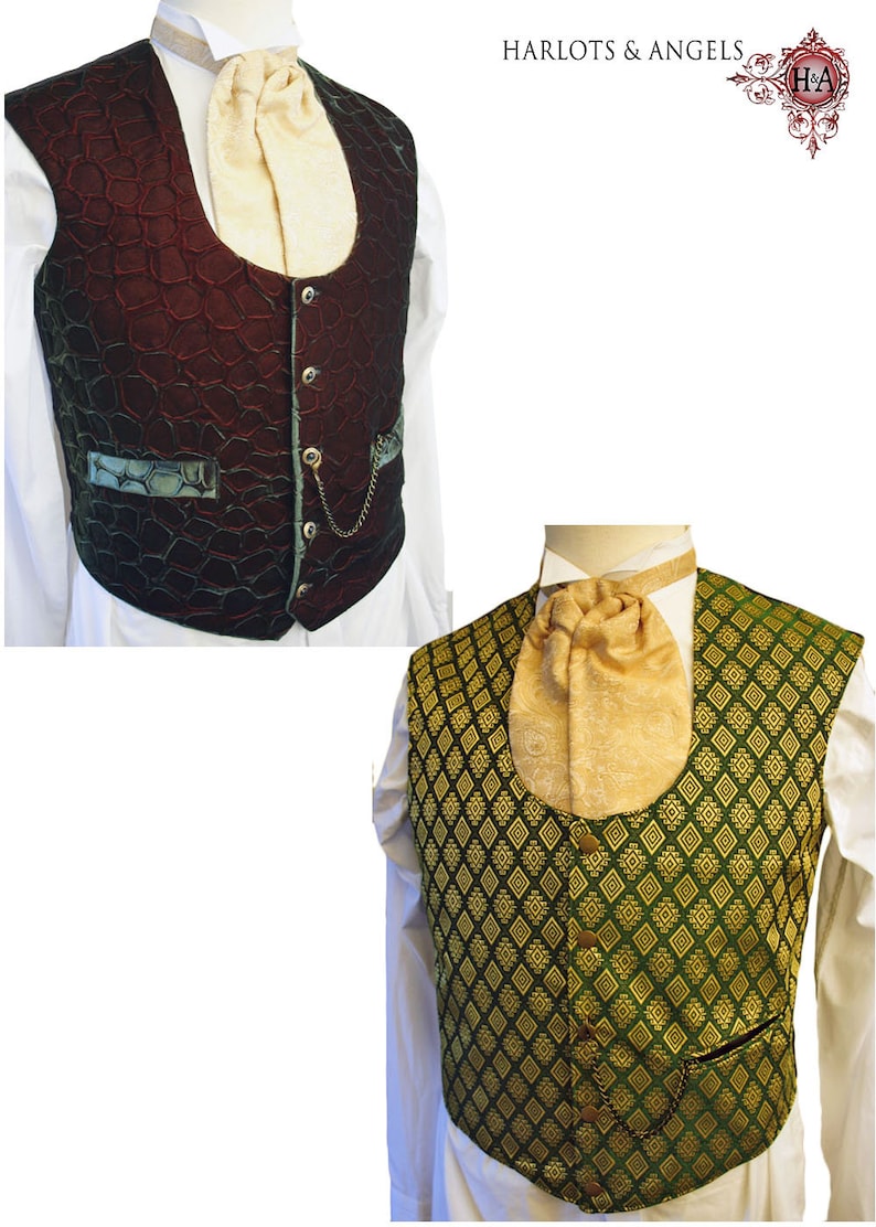 Mens Waistcoat Sewing Pattern, PDF Download, Perfect For Victorian Steampunk Cosplay and Wedding Costumes image 7