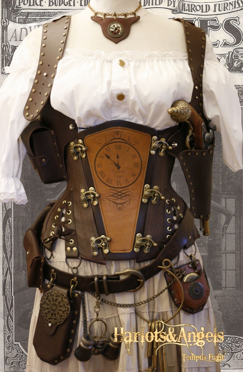 Steampunk Holster Pattern, PDF download for Leather Work, Cosplay, Larp, Gun Holster image 3